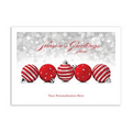 Sparkling Season Greeting Card - Silver Lined White Fastick  Envelope